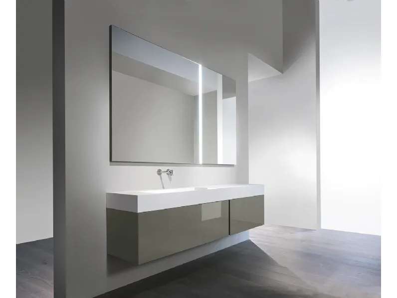 Mobile da Bagno sospeso S40 in laccato lucido Kaki di Casabath