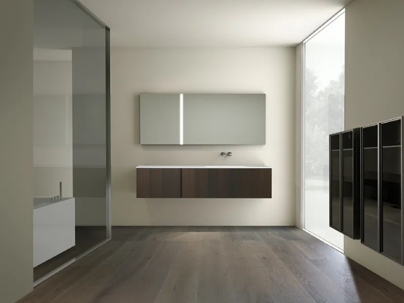 Mobile da Bagno sospeso S40 in Rovere Thermo di Casabath