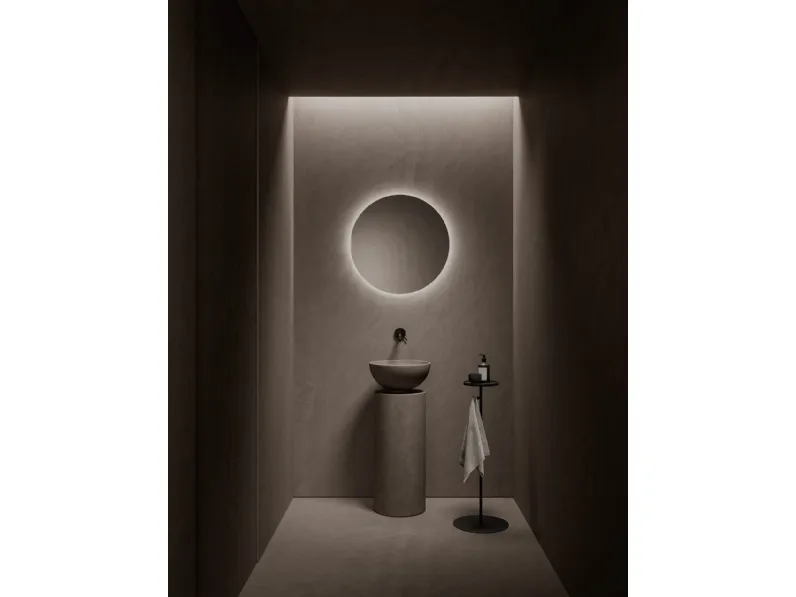 Lavabo a terra in cemento argilla Pece Saba 24 02 di Milldue