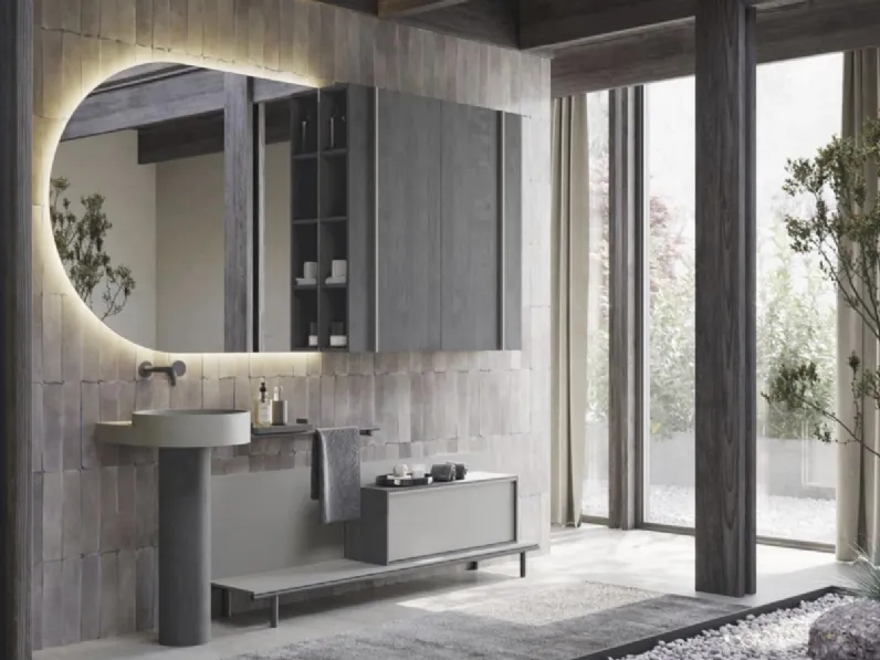 Mobile da Bagno in laccato e rovere Sartus 13 di Novello