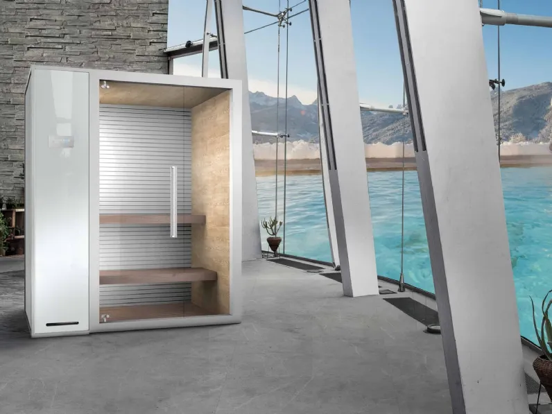 Sauna Nirvana in legno e vetro di Megius