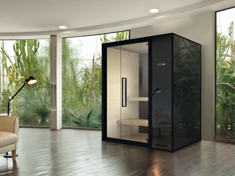 Sauna Nirvana in legno e vetro di Megius