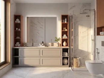Il Mobile da Bagno classico SB02 di Scandola unisce eleganza senza tempo e funzionalità per il tuo s