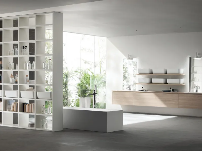 Mobile da Bagno Qi in Decorativo Olmo Hono 02 di Scavolini Bathrooms