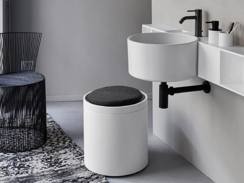 Lavabo Sella con contenitore in laminato di Ceramica Cielo