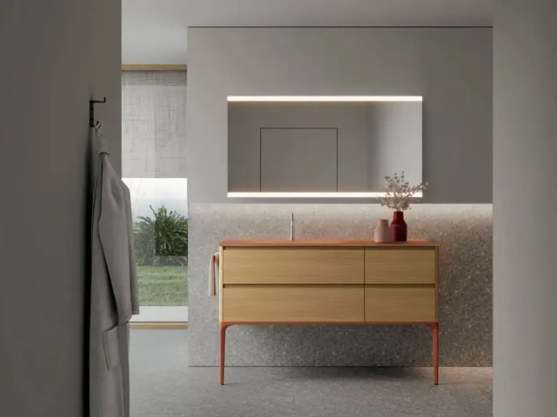 Mobile da Bagno Seventy|Form 12 in frassino naturale di Ideagroup