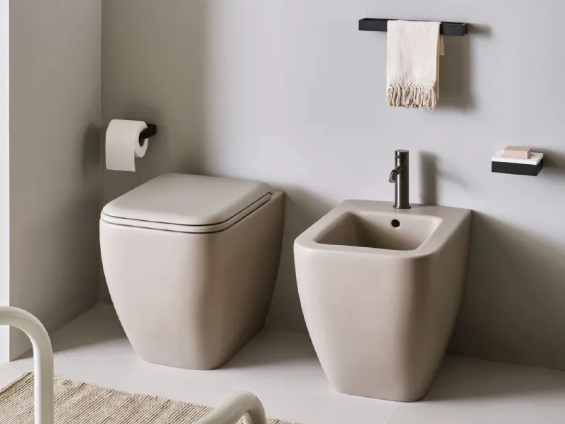 WC e Bidet Shui Comfort di Ceramica Cielo