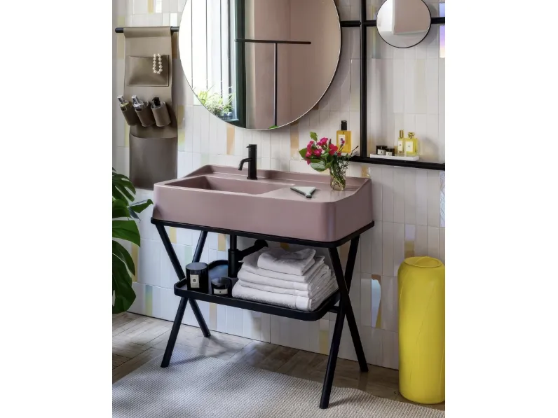 Mobile da Bagno Siwa in acciaio di Ceramica Cielo