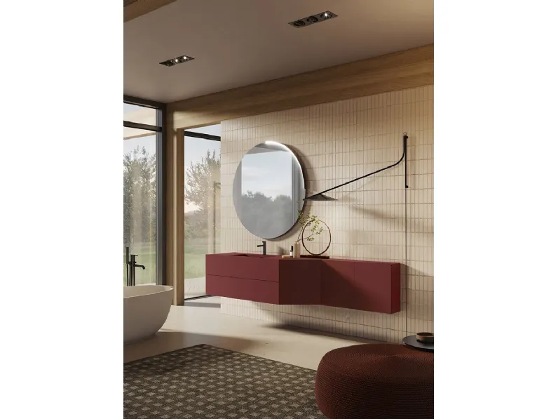 Mobile da Bagno Slide Rosso Oriente di Artesi