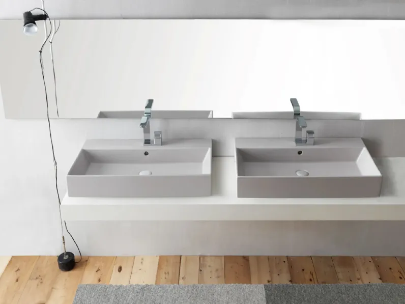 Lavabo Smile di Ceramica Cielo
