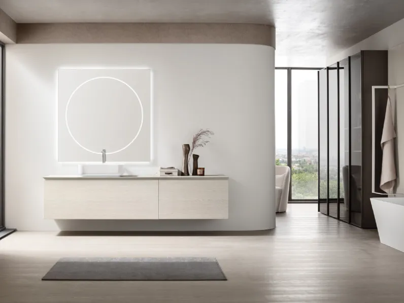 Mobile da Bagno sospeso Soul 21 in rovere di Arcom