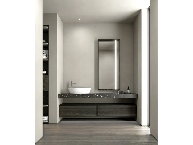 Mobile da Bagno sospeso STK Nordic in frassino Smoke di Casabath