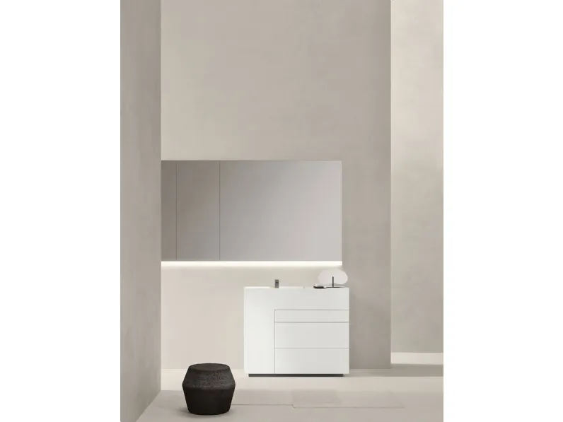 Mobile Bagno da appoggio in laccato bianco opaco Touch 24 05 di Milldue