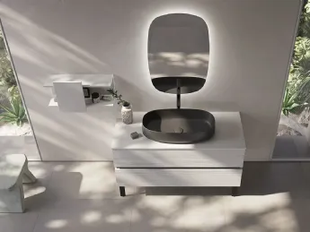 Mobile da Bagno Tris 12 di Kios, design essenziale per il tuo spazio.
