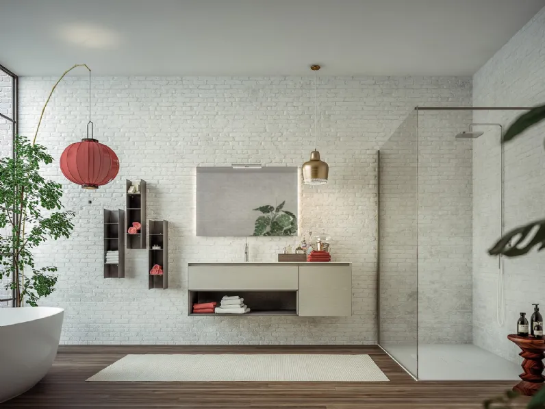 Mobile da Bagno Urban Malta Fango Opaco di Artesi