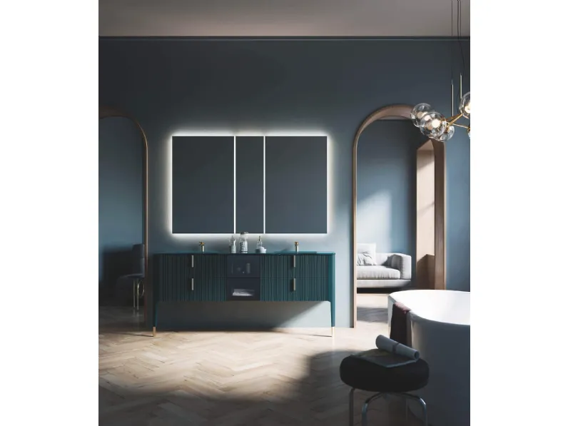 Mobile da Bagno a terra laccato opaco Vertigo 14 di Puntotre