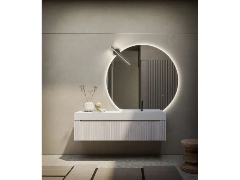 Mobile da Bagno sospeso laccato opaco Bianco Vertigo Evolution 04 di Puntotre