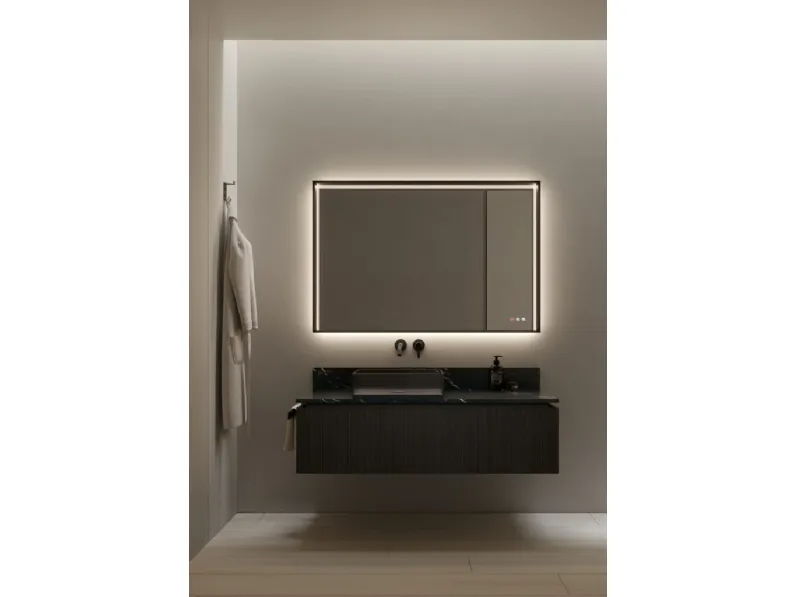 Mobile da Bagno sospeso ViaCondotti 07 in rovere moro di Ideagroup