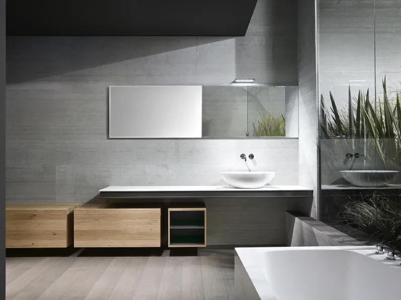 Mobile da Bagno sospeso Wall in Rovere massello di Casabath