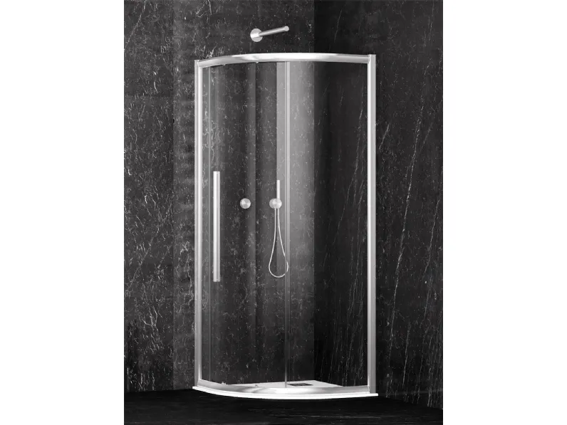 Box Doccia semicircolare ad ante scorrevoli Wing di PDP Box Doccia