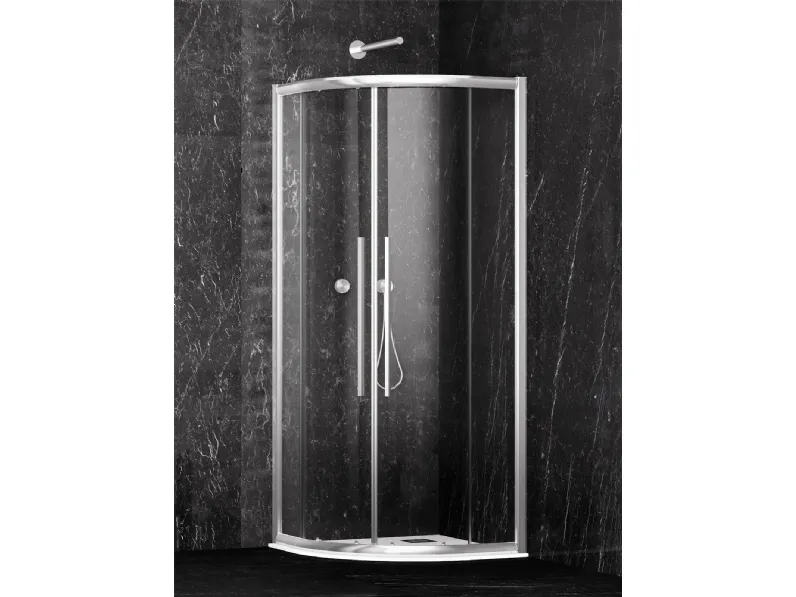 Box Doccia semicircolare ad ante scorrevoli Wing di PDP Box Doccia