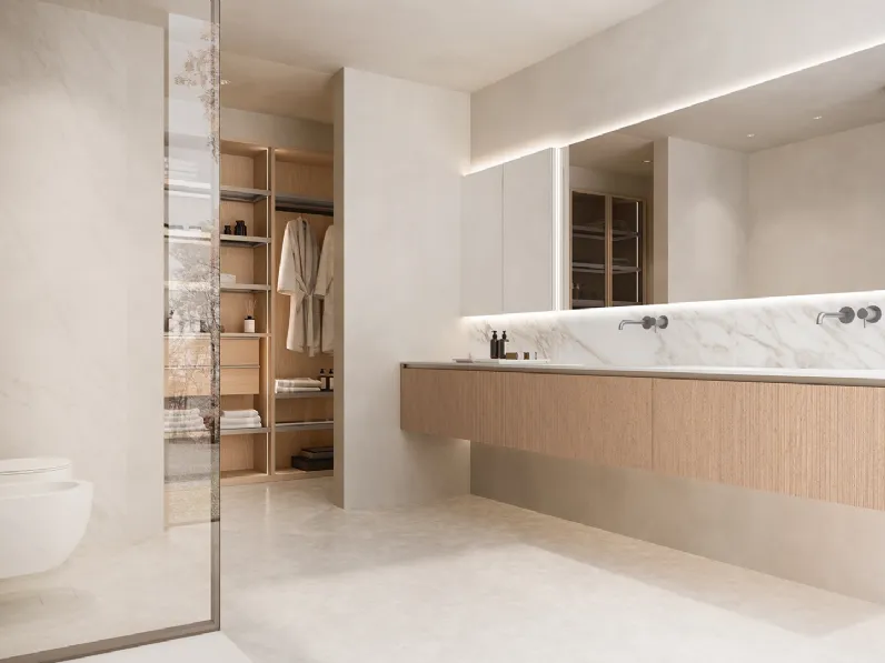 Mobile da Bagno sospeso XS in Rovere sbiancato di Casabath