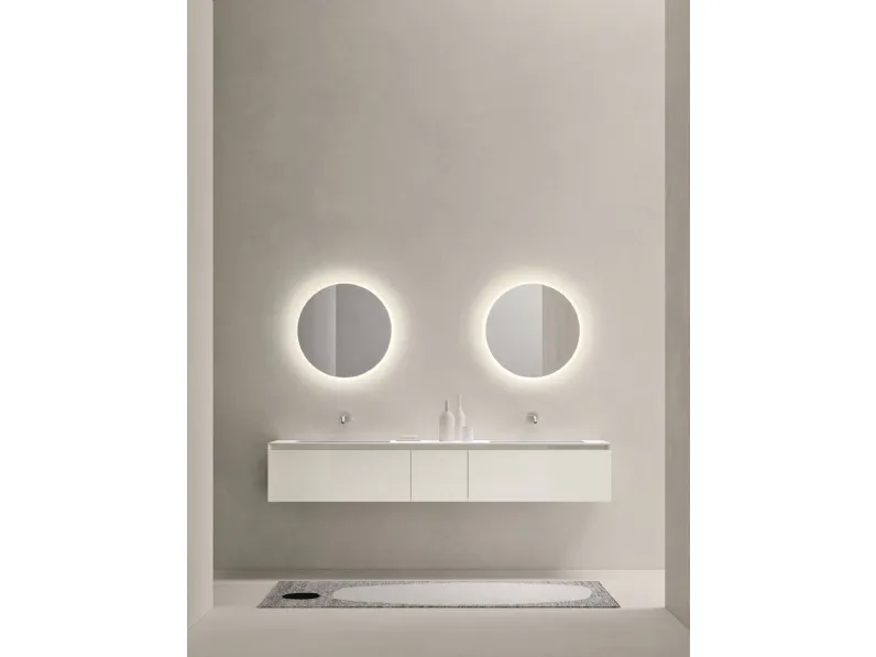 Mobile da Bagno sospeso laccato lucido Zenit 24 03 di Milldue