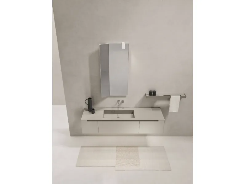 Mobile da Bagno sospeso in laccato opaco Zenit 24 02 di Milldue