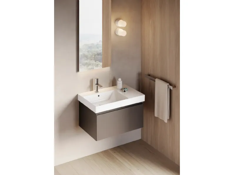 Lavabo Zero con piano laterale di Ceramica Catalano