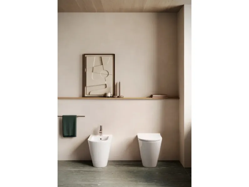 WC e bidet a terra Zero di Ceramica Catalano