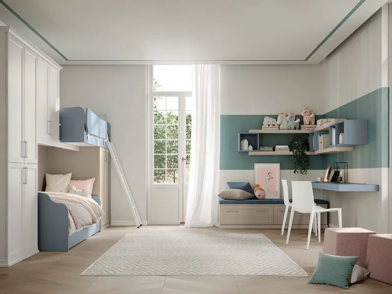 Cameretta a soppalco Arcadia AC024 di Colombini Casa