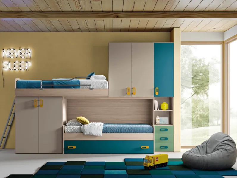 Cameretta a soppalco Block BK02 di MCSMobili