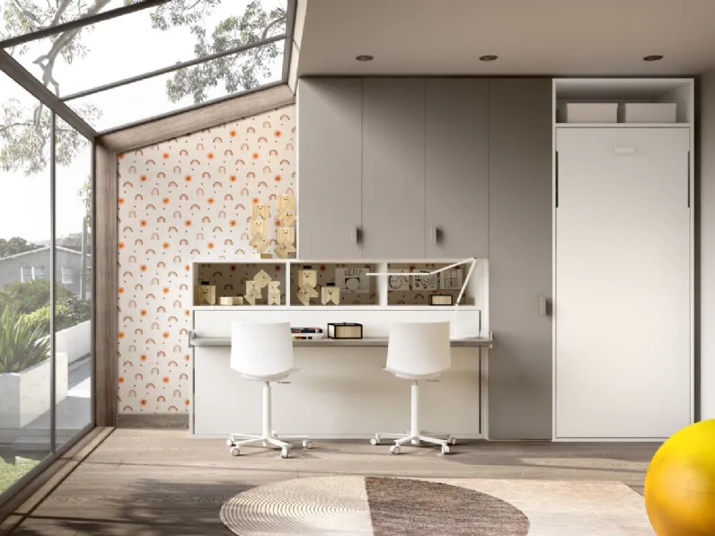 Camera salvaspazio con letti a scomparsa chiusi Room 149 di Zg Mobili