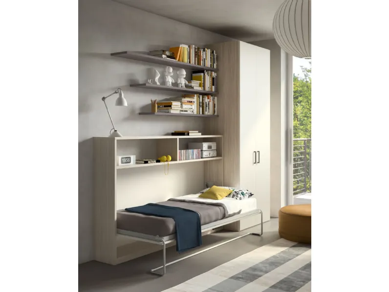 Camera salvaspazio Room 151 con letto aperto di Zg Mobili