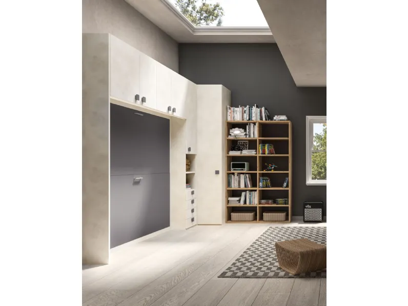 Camera salvaspazio con letto a castello chiuso Room 152 di Zg Mobili