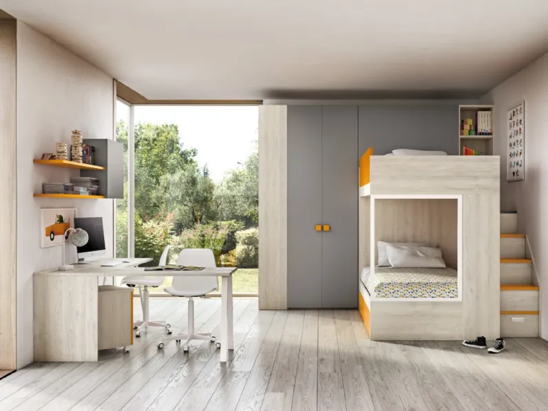 Cameretta con letti a castello 214 di Zg Mobili