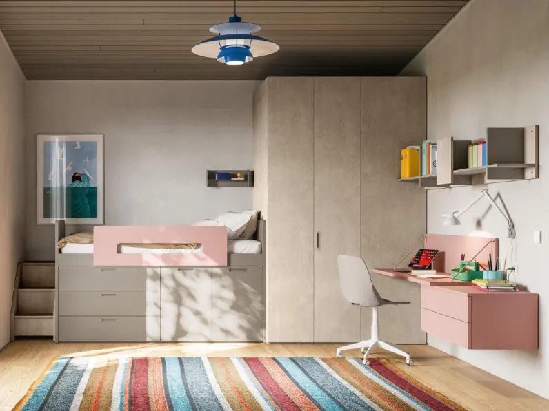 Cameretta Salvaspazio 49 a soppalco di Mistral