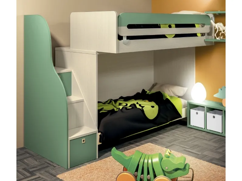Cameretta con letto superiore scorrevole Composizione 154 di Furlan