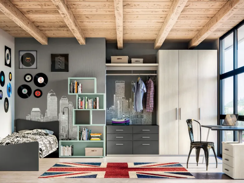 Cameretta moderna dallo stile metropolitano Composizione 171 di Furlan