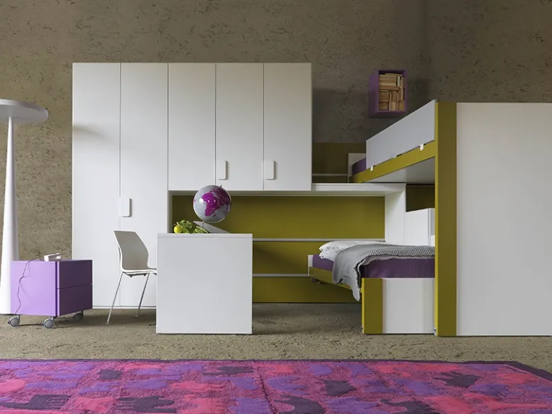 Cameretta salvaspazio in laccato opaco Cool Composizione 23 di Granzotto