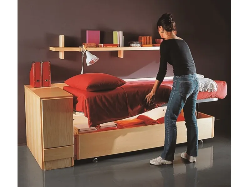 Cameretta in legno pregiato con letto a cassettone Emme Legno 24 di Marzorati