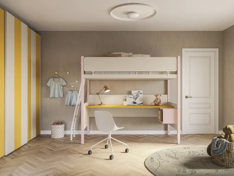Cameretta a soppalco Momenti 04 K35 di Febal Casa