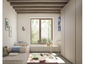 La cameretta Golf K106 di Colombini Casa è un'idea brillante per una camera da letto funzionale e mo