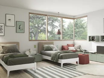 La cameretta Golf K110 di Colombini Casa è un'idea elegante e funzionale per i più piccoli.