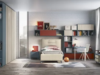 La cameretta Golf K123 di Colombini Casa è la scelta ideale per arredare la stanza dei bambini con s