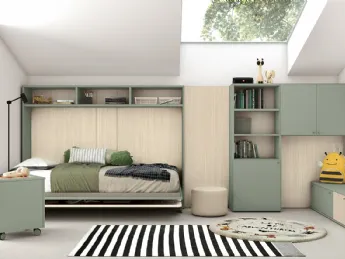 La cameretta Golf K128 di Colombini Casa unisce design moderno e funzionalità pratica per una stanza