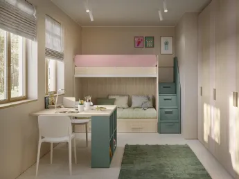La cameretta Golf K129 di Colombini Casa unisce design funzionale e stile contemporaneo.