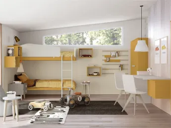 La cameretta Golf K130 di Colombini Casa unisce design contemporaneo e funzionalità.