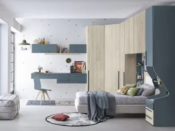 La cameretta Golf K144 di Colombini Casa è un'opera di design essenziale e funzionale.
