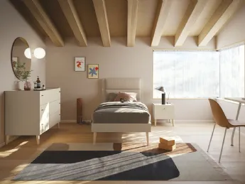 La cameretta Golf Y111 di Colombini Casa offre un design essenziale e funzionale per una camera da l